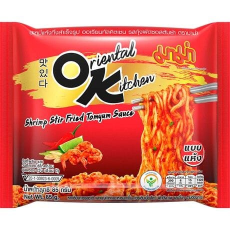 妈妈牌 东方风味方便面 冬阴功虾味干拌面 85克 /Instantnudeln Garnelen Tom Yum Oriental Kitchen 85g MAMA