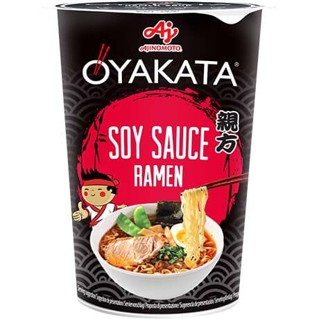 味之素 酱油味拉面 杯面 63克 /Instant Ramen Nudeln Sojasauce 63g OYAKATA