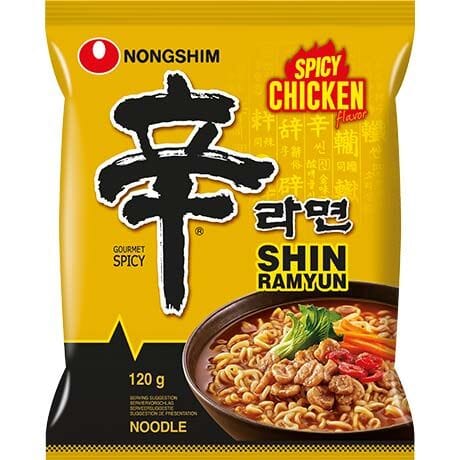 农心 辛拉面 香辣鸡肉味方便面 120克/ Shin Ramyun Instant Nudeln scharf Hühnchen 120g NONGSHIM