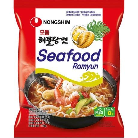 农心 海物汤面 125克/ Instant Nudelsuppe mit Fischaroma Seafood 125g NONGSHIM