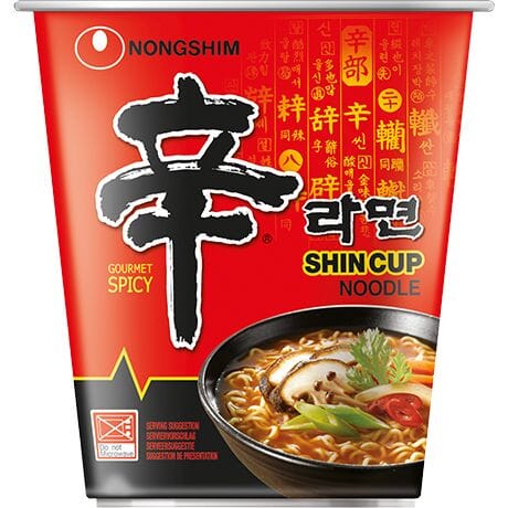 农心 快食香辣桶面 68克 /Nongshim Instant Cup Nudeln Scharf 68g