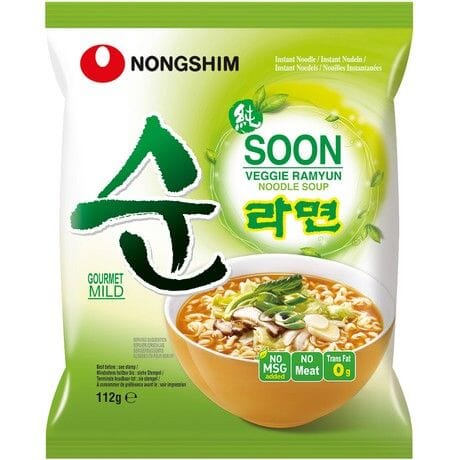 农心 辛拉面 蔬菜素食口味 112克 /Instantnudeln Soon Veggie Ramyun Mild 112g NongShim