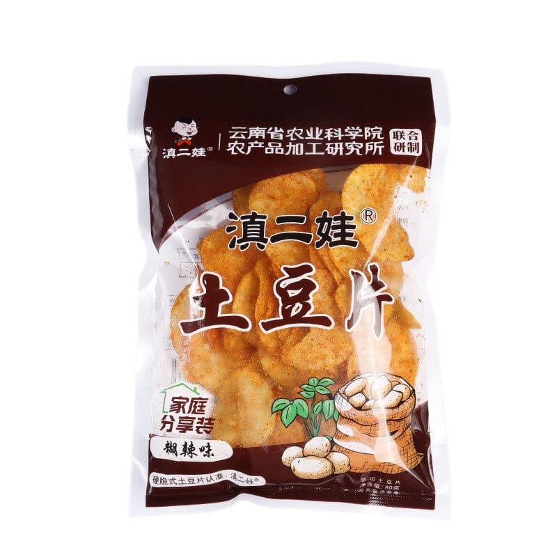 滇二娃 土豆片 糊辣味 80克 /Würziger Kartoffelchips scharf 80g