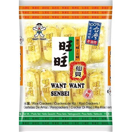 旺旺 仙贝米饼 大 112克 /Senbei Reiswaffeln 112g WantWant