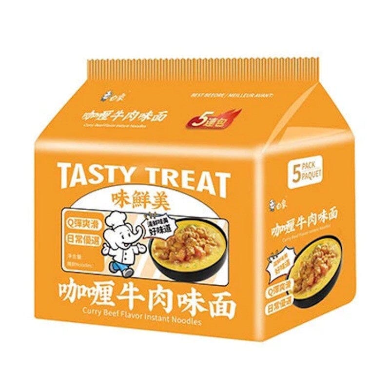 白象 味鲜美 咖喱牛肉味方便面 五连包/Instant Nudeln Curry Rindfleischaroma 84g*5 BAIXIANG