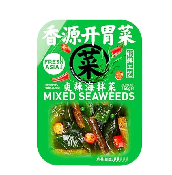 冰冻-Tiefgefroren! 香源开胃菜 爽辣海拌菜 150克 /Gemischte Meeresalgen scharf 150g FRESHASIA