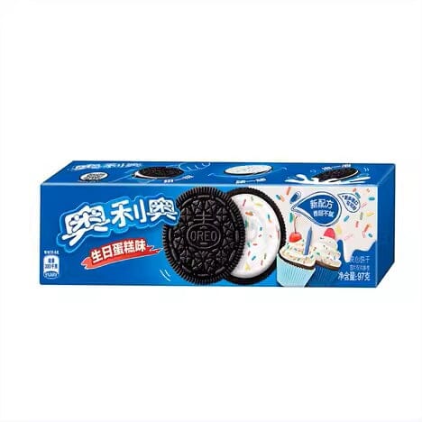 奥利奥 生日蛋糕味夹心饼干 97克 /Sandwich-Keks-Geburtstag Kuchen 97g OREO