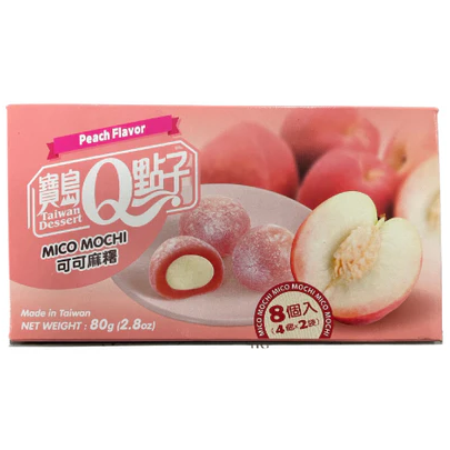 宝岛Q点子 可可麻糬 桃子味 80克 /Micro Mochi Pfirsichgeschmack 80g TW