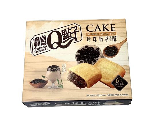 宝岛Q点子 珍珠奶茶酥 180克 /Bubble Milch Tea Cake 180g TW