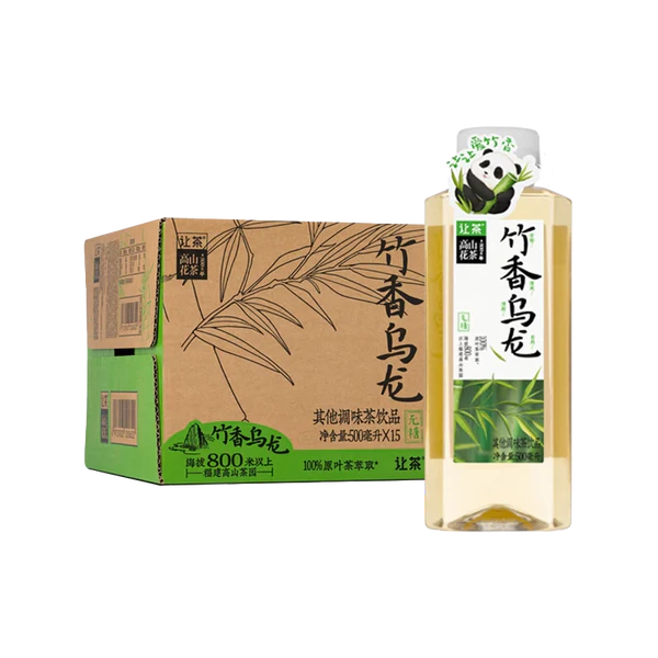 让茶 无糖竹香乌龙茶 调味茶饮料 500毫升 /Zuckerfreier Bambus Oolong Tee 500ml RC