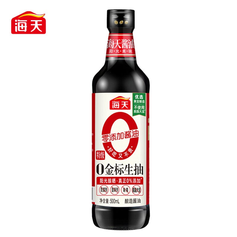 海天 零添加 金标生抽 500毫升/ Premium Sojasoße Hell 500ml HADAY