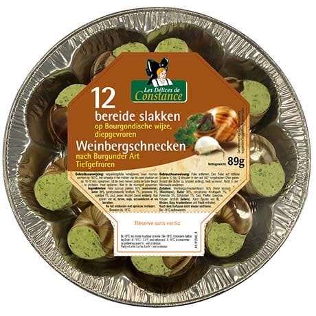 冰冻-Tiefgefroren! 勃艮第风味蜗牛 89克 /Weinbergschnecken Burgunder Art 89g LES DÉLICES DE CONSTANCE