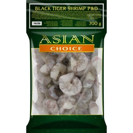 冰冻-Tiefgefroren! 亚洲精选黑虎虾虾仁16-20 1公斤/Rohe geschälte und entdarmte Black Tiger Garnelen 1kg Gr. 16-20 ASIAN CHOICE