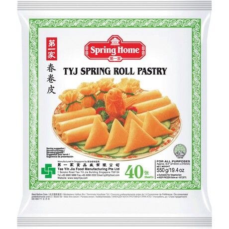 冰冻-Tiefgefroren! 第一家 春卷皮 40张 /Frühlingsrollenteigblätter 40pcs 550g SPRING  HOME