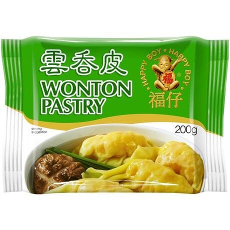 冰冻-Tiefgefroren! 福仔 云吞皮 200克/ Wonton pastry 200g HAPPY BOY