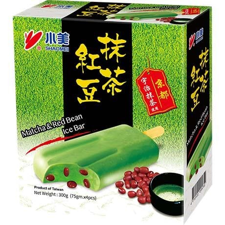 冰冻-Tiefgefroren! 小美 云雾系 红豆抹茶冰激凌 四支 /Stieleis Rote Bohnen Matcha 4*75g TW