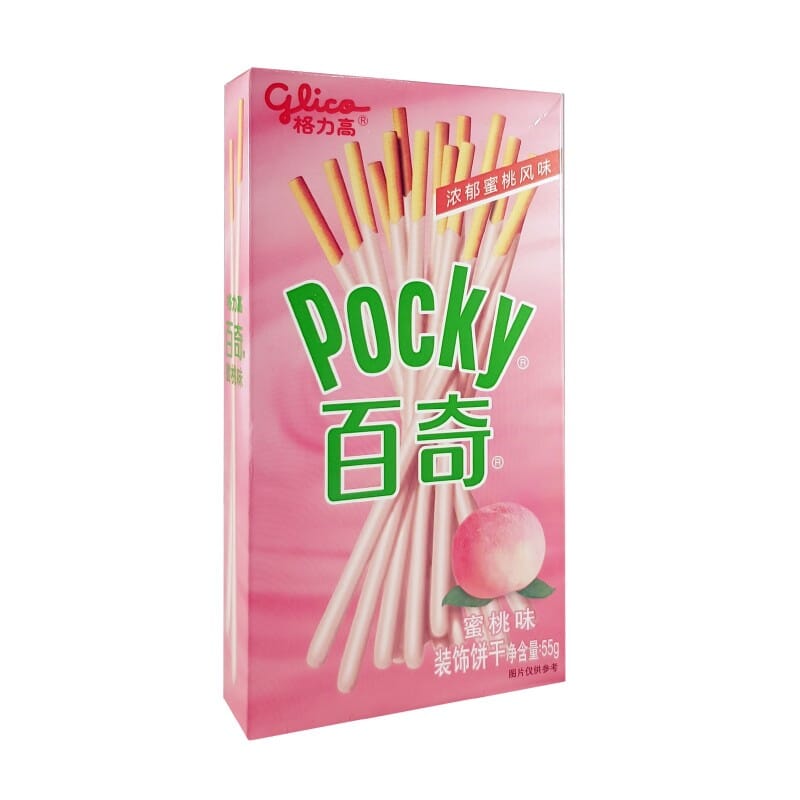 格力高百奇 蜜桃味 饼棒55克 /Pocky Wholesom KeksStick Pfirsichgeschmack 55g Glico