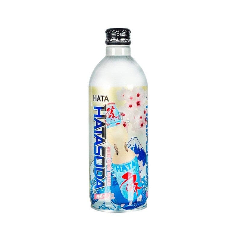 哈达 日本波子汽水 白桃味 500毫升 /Hatakosen Ramune weißem Pfirsich Geschmack 500ml