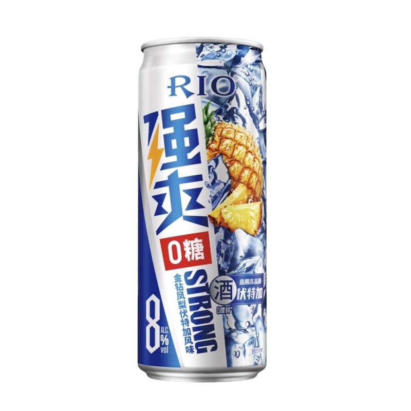 RIO强爽8度 伏特加风味鸡尾酒 0糖凤梨 330毫升 /RIO Light Cocktail Premix 0 Zucker Ananas Weinbrand 8%Vol. 330ml