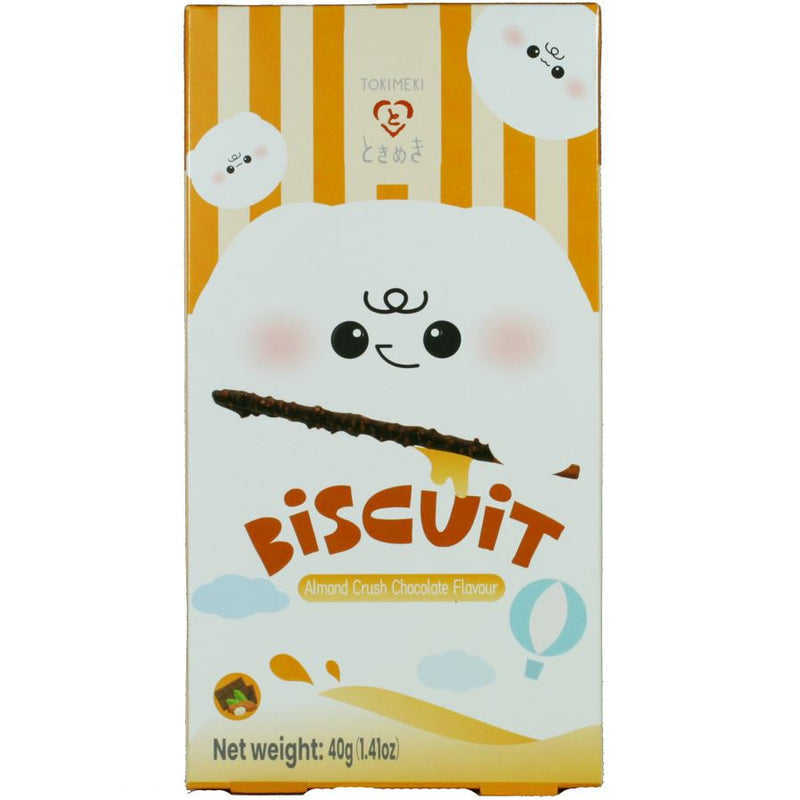 日式巧克力饼干棒 杏仁碎巧克力味 40克 /Biscuit Stick Mandel Crush Schokolade Geschmack 40g Tokimeki