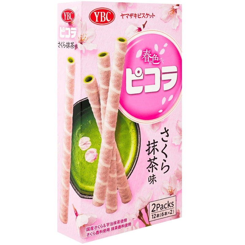 YBC 卷心酥 樱花抹茶味 49克 /Rollen mit Sakura Matcha Geschmack 49g YBC