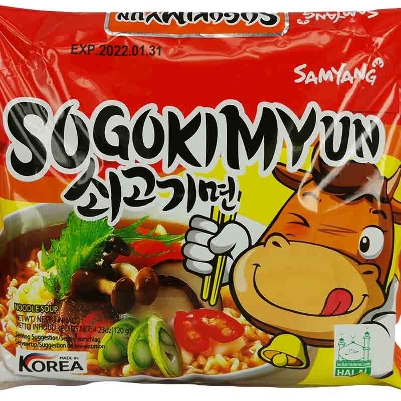 韩国三养 牛肉面 120克/ Instantnudeln Sogokimyun Beef Falvor 120g SAMYANG