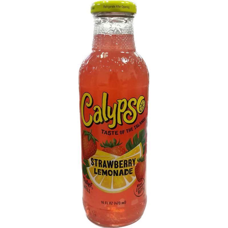 柠檬水饮料 草莓味/Lemonade Getränk Erdbeer Geschmack 473ml Calypso