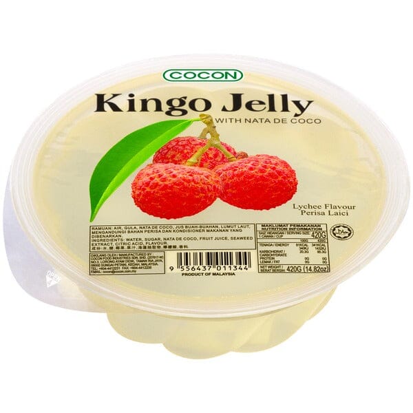 荔枝果冻布丁 420克 /Kingo Litschi Jelly mit Nata de Coco 420g Cocon