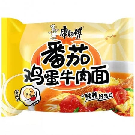 康师傅 番茄鸡蛋牛肉面 115克 /Instant Nudelnsuppe Rindfleisch Ei Tomaten Geschmack 115g MASTER KUNG