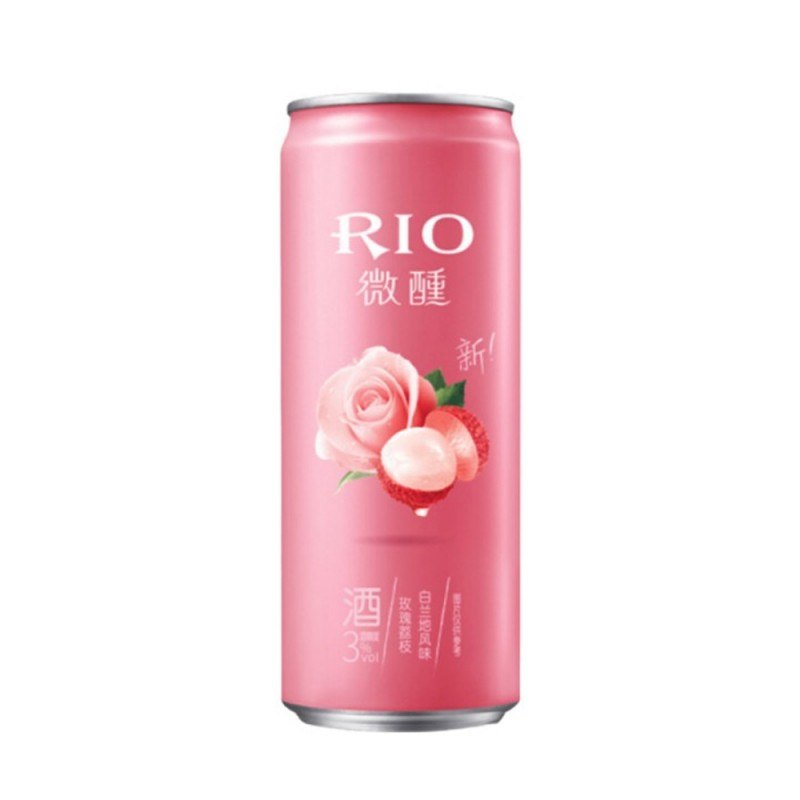 RIO微醺3度 白兰地鸡尾酒 玫瑰荔枝味 330毫升 /RIO Light Cocktail Premix Rose Litschi Weinbrand 3%Vol. 330ml