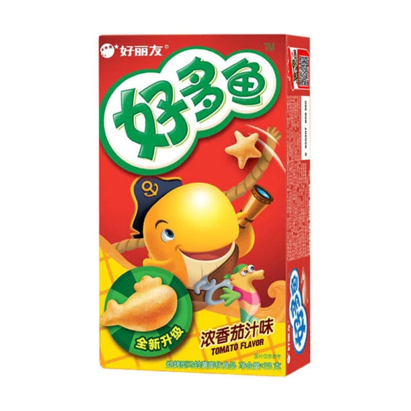 好丽友 好多鱼 浓香茄汁味 33克 /knusprige Keks Tomatengeschmack 33g ORION HAODUOYU