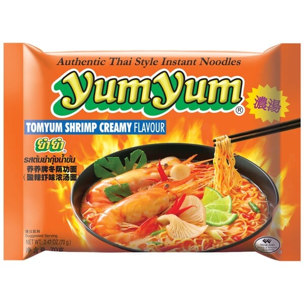 养养牌 冬阴功浓汤方便面 70克 /Instant Nudeln Tom Yum Garnelen-Rahm 70g YUM YUM