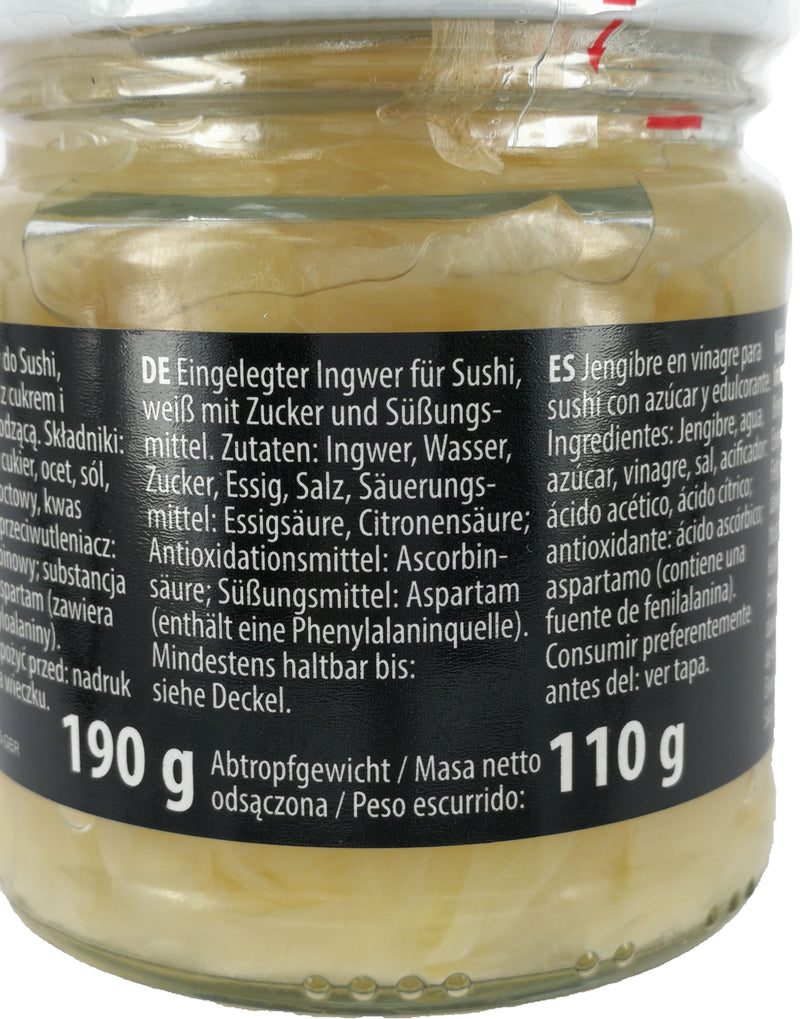 板前 寿司姜 190克/ Eingelegter Ingwer für Sushi 190g ITA-SAN