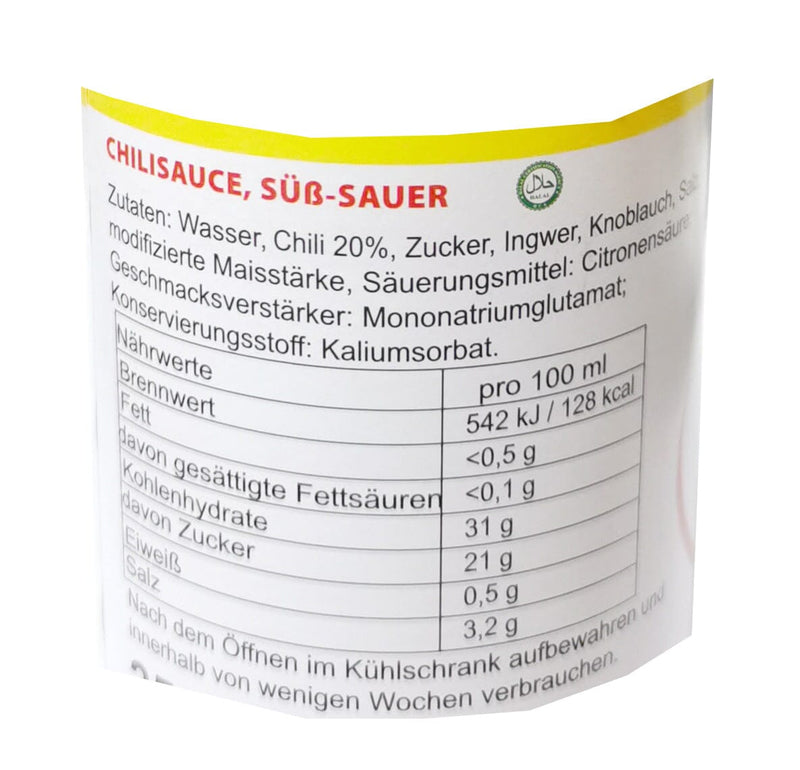 越南 酸甜辣酱 250毫升 /Chilisauce süß-sauer 250ml CHOLIMEX