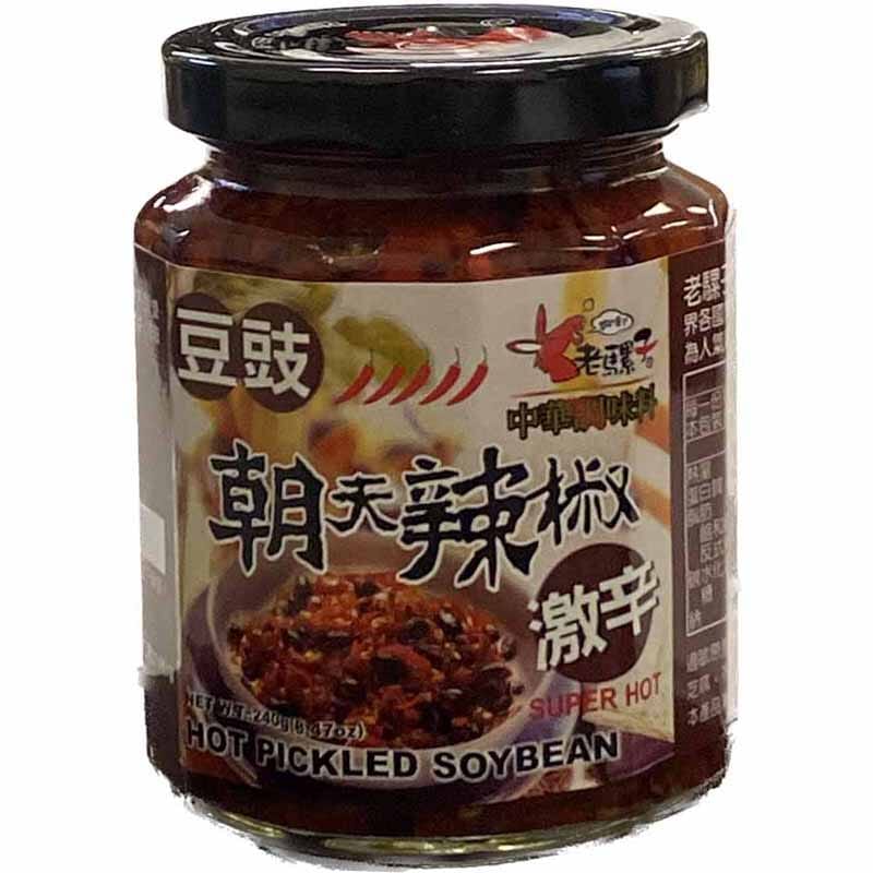 老骡子 豆豉朝天辣椒极辛 / Chilisauce mit schwarzen Sojabohnen 240g Sunnex