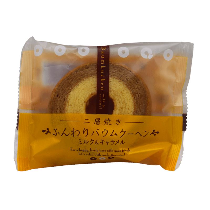 日本年轮蛋糕 焦糖牛奶 双层烘焙 60克 /Japanische Baumkuchen Karamel Milch 80g TAIYO