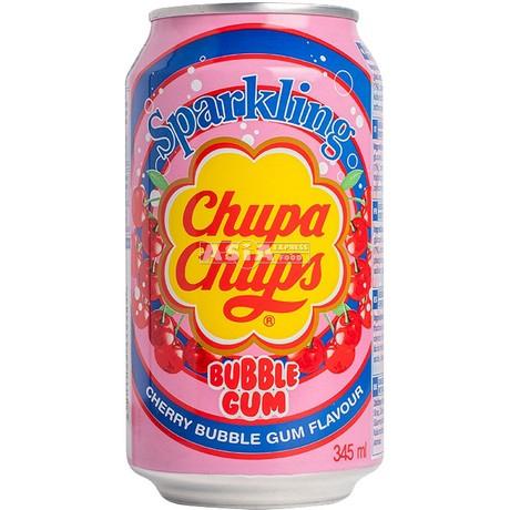 珍宝珠 棒棒糖同款 泡泡糖樱桃酒风味汽水345ml/Soda Sparkling Bubble Gum Kirsch 345ml CHUPA CHUPS