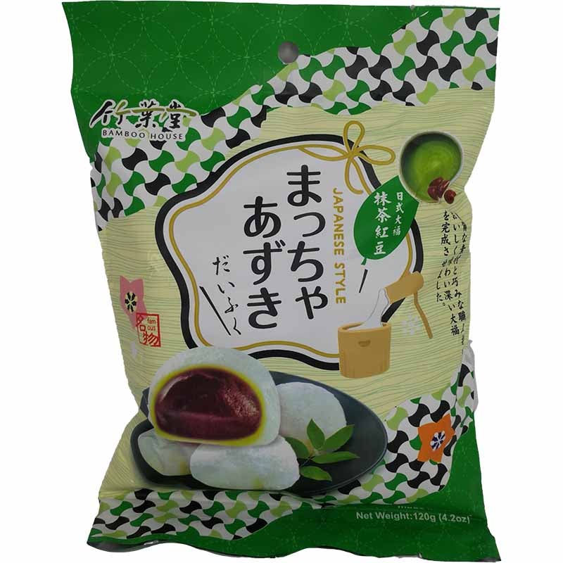 竹叶堂 日式大福麻糬 抹茶红豆 120克 /Matcha Rote Bohnen Mochi 120g TW Bamboo Hause