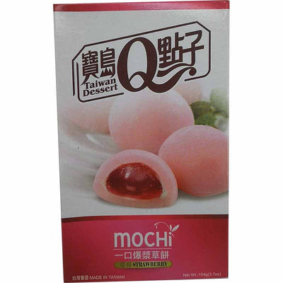 宝岛Q点子 一口爆浆草饼 草莓口味104克/ Mochi mit Erdbeeregeschmack 104g TW
