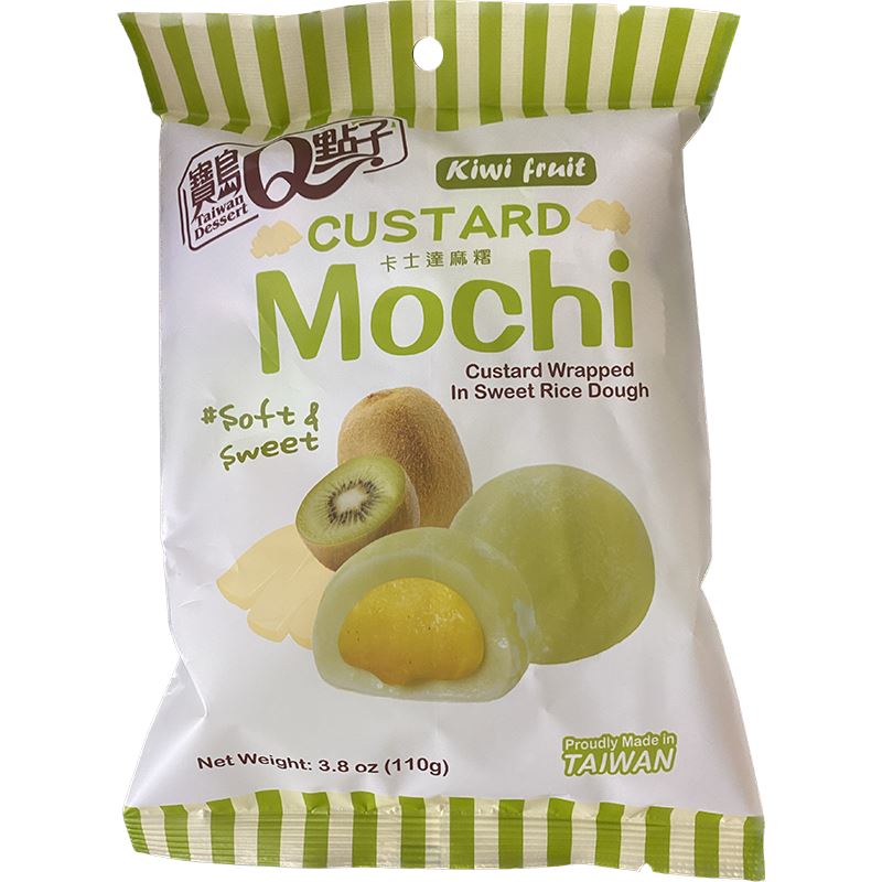 宝岛Q点子 卡士达麻糬 奇异果 110克/Custard Mochi Kiwi 110g TW