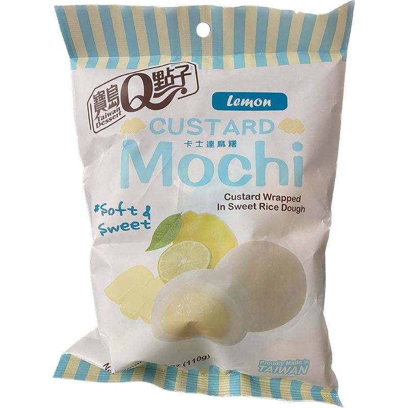 宝岛Q点子 卡士达麻糬 柠檬 110克/Custard Mochi Lemon 110g TW