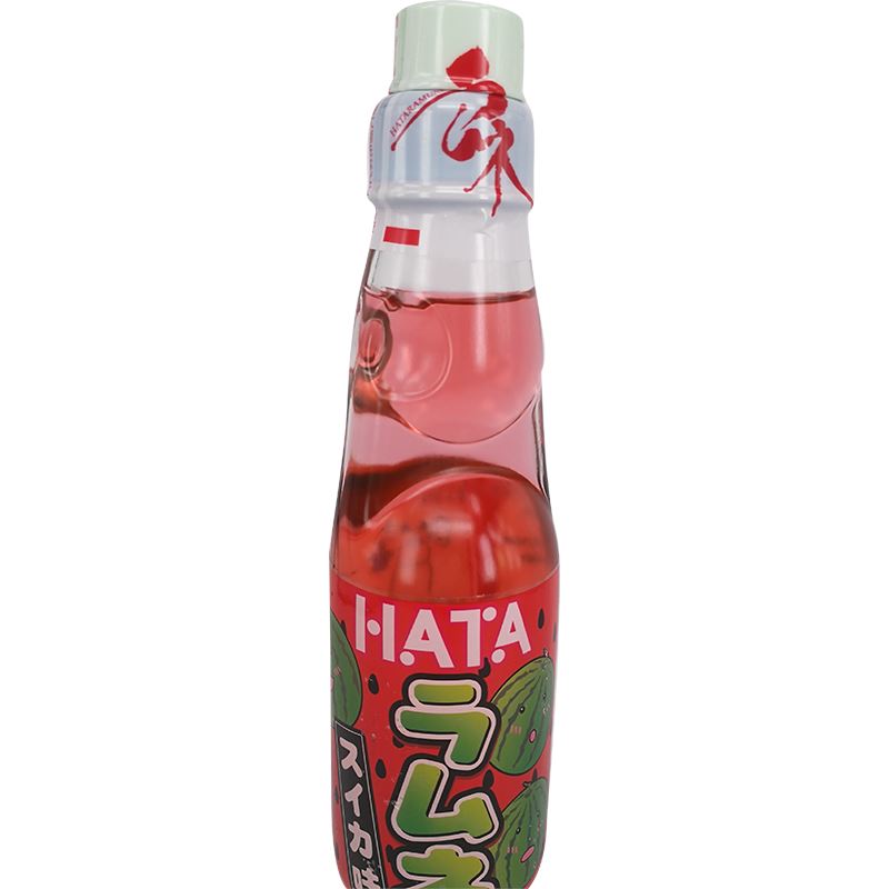 日本波子弹珠汽水 西瓜味 200毫升 /Ramune Limonade Wassermelone Geschmack Hatakosen 200ml