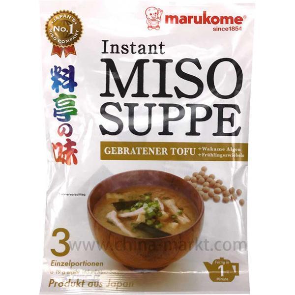 料亭之味日本炸豆腐味增汤 3份装/ Miso Suppenpaste 19g*3 Marukome