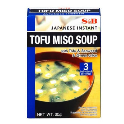 豆腐味增汤料包 海苔青葱味 蓝盒/Instant Tofu-Miso-Suppe 3*10g S&B