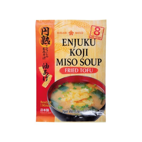 元熟速食味噌汤 - 豆腐 八份装/Enjuku Miso-Suppe Gebratener Tofu 156g 8 Portions HIKARI MISO