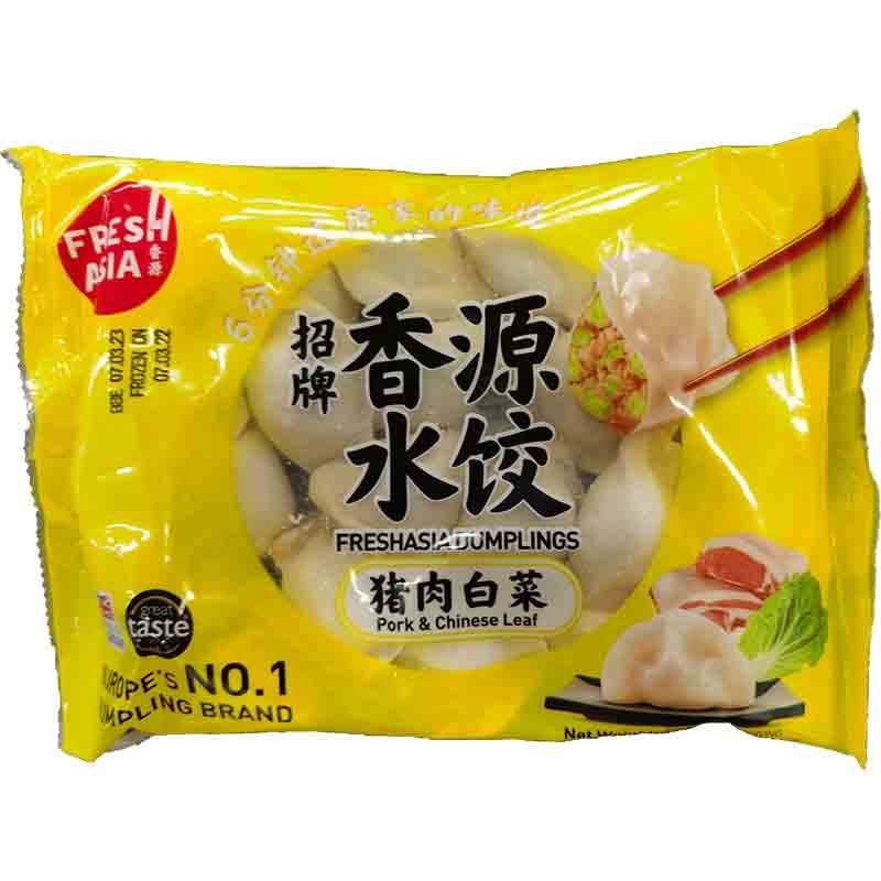 冰冻-Tiefgefroren! 香源 猪肉白菜水饺/Teigtaschen mit schweinefleisch und Chinakohl 400g FRESHASIA