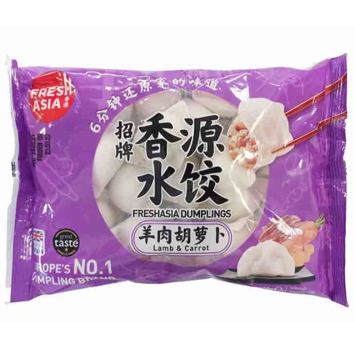 冰冻-Tiefgefroren! 香源 羊肉胡萝卜水饺 400克/Teigtaschen mit Lammfleisch und Möhren 400g FRESHASIA