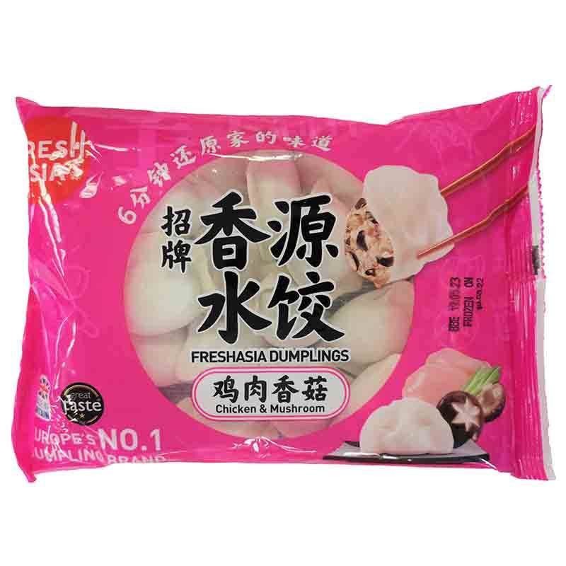 冰冻-Tiefgefroren! 香源鸡肉香菇水饺/Teigtaschen mit Hühnfleisch und Shiitake Pilze 400g FRESHASIA
