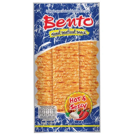 Bento蓝色辣味鱿鱼片零食 20克/ Squid Seafood Snack Hot & Spicy Flavor 20g Bento