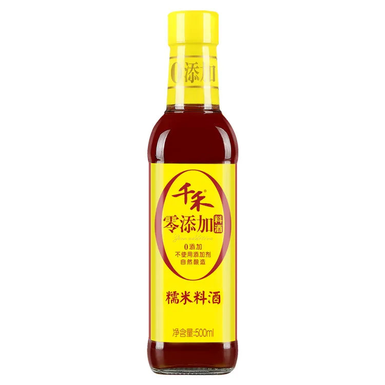 千禾 零添加糯米料酒 500毫升 /Klebereis Kochwein ohne Zusatz 500ml QIANHE